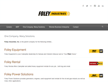 Tablet Screenshot of foleyindustries.com